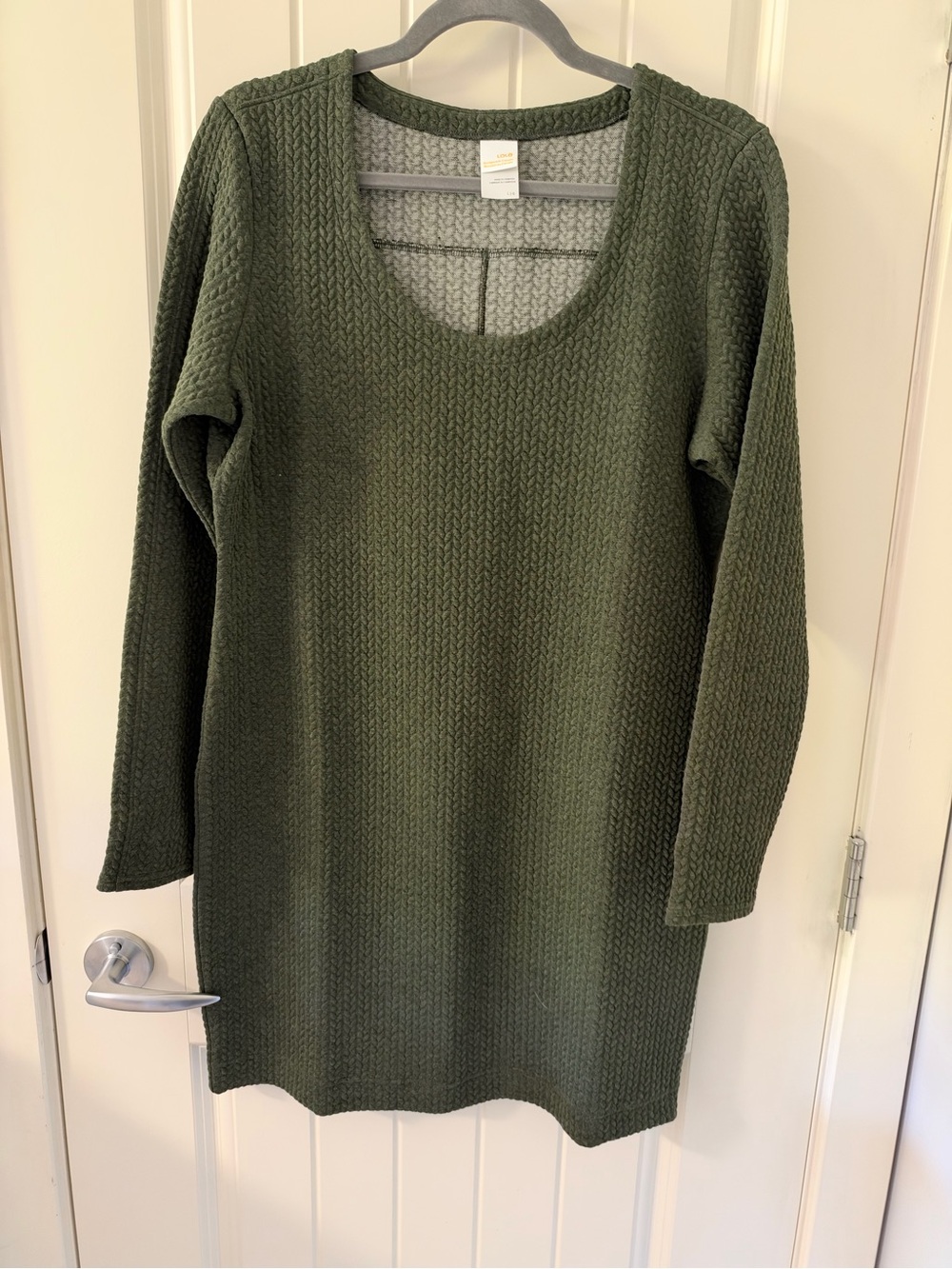 Lole Olive Green Long-Sleeve Knit Dress